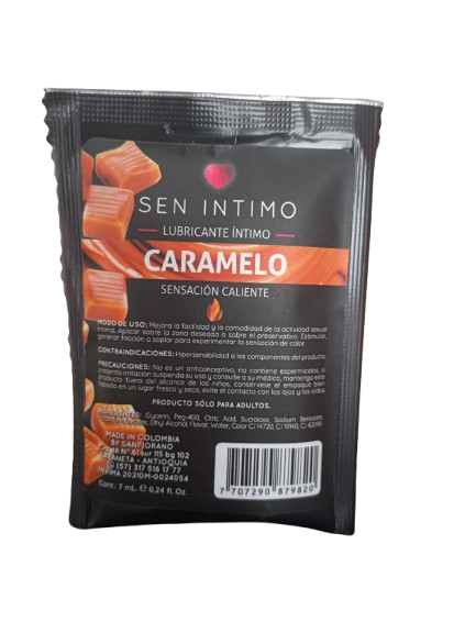 Lubricante caliente Caramelo Sachet Sen Íntimo