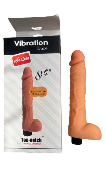 818 - DILDO PIEL SUAVE Y REALISTA: 20.7 CM LARGO X 3.5 CM ANCHO