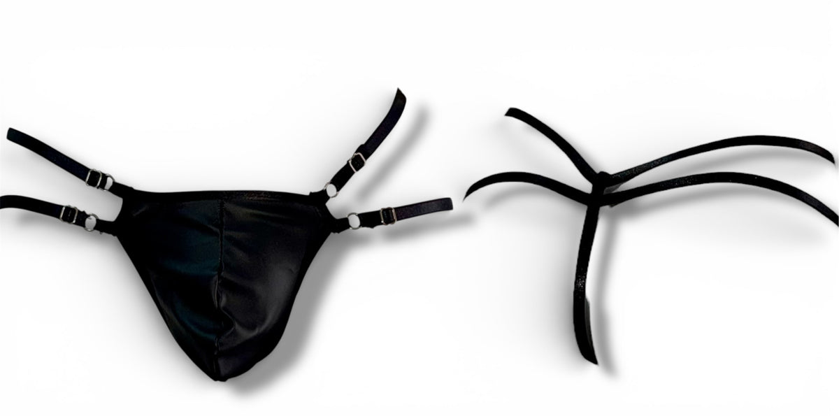 Tanga masculina tipo cuero