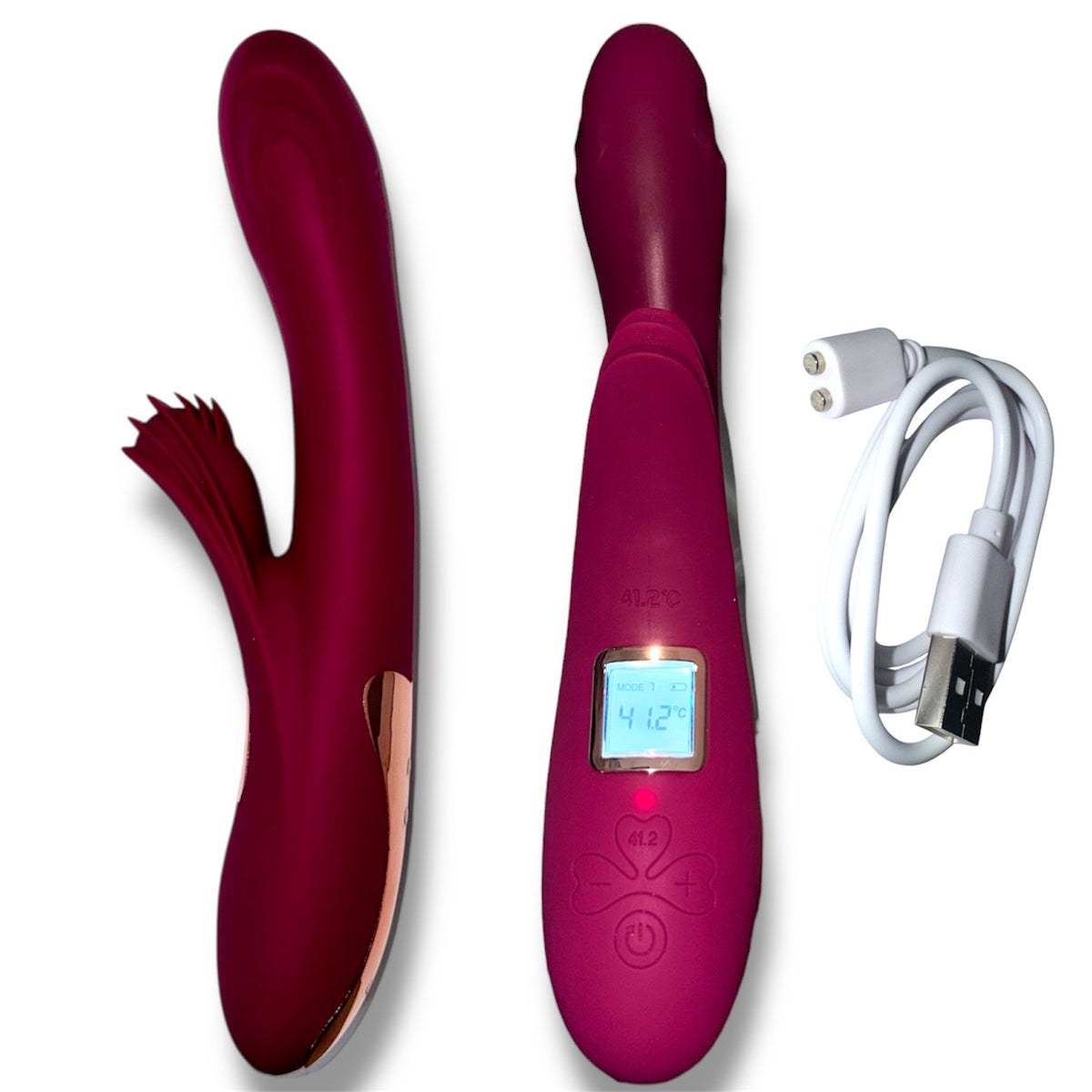 Vibrador con estimulador 990