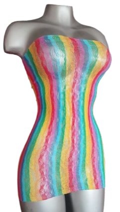 Vestido malla colores