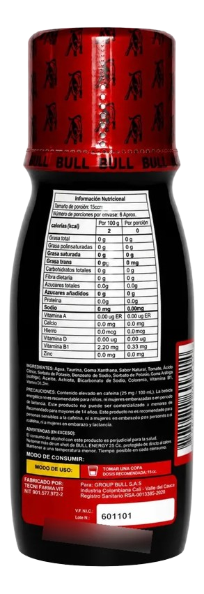 Energizante Natural Bull 120 Ml Energía Y Vitalidad